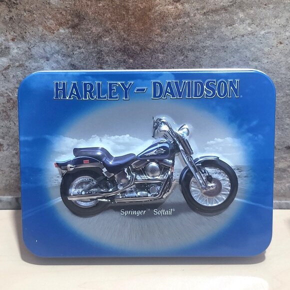 Harley Davidson Collectible Tin & Playing Cards 2 Decks 2001 - Picture 5 of 11
